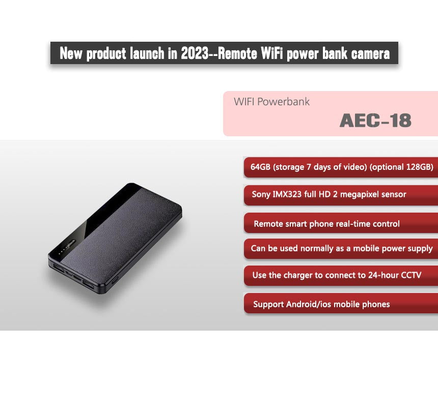 No hole power bank WiFi network IP camera Low light night vision Unlimited distance remote monitoring