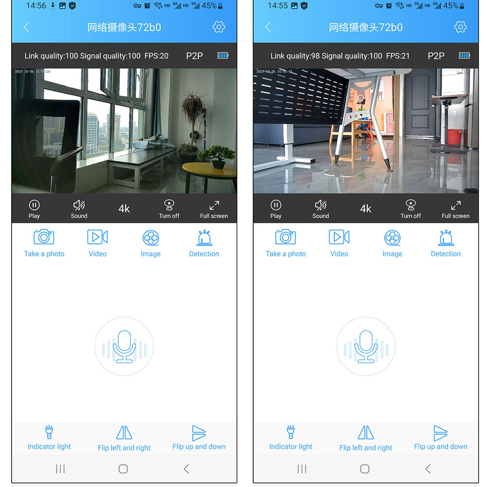 No hole power bank WiFi network IP camera Low light night vision Unlimited distance remote monitoring