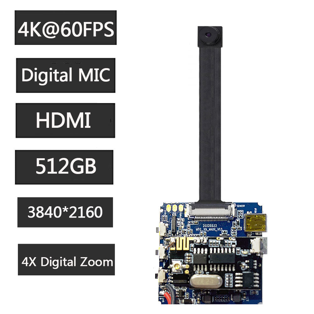The new 4k/60FPS ultra-clear camera module, supports hotspot WiFi, and supports up to 512G storage