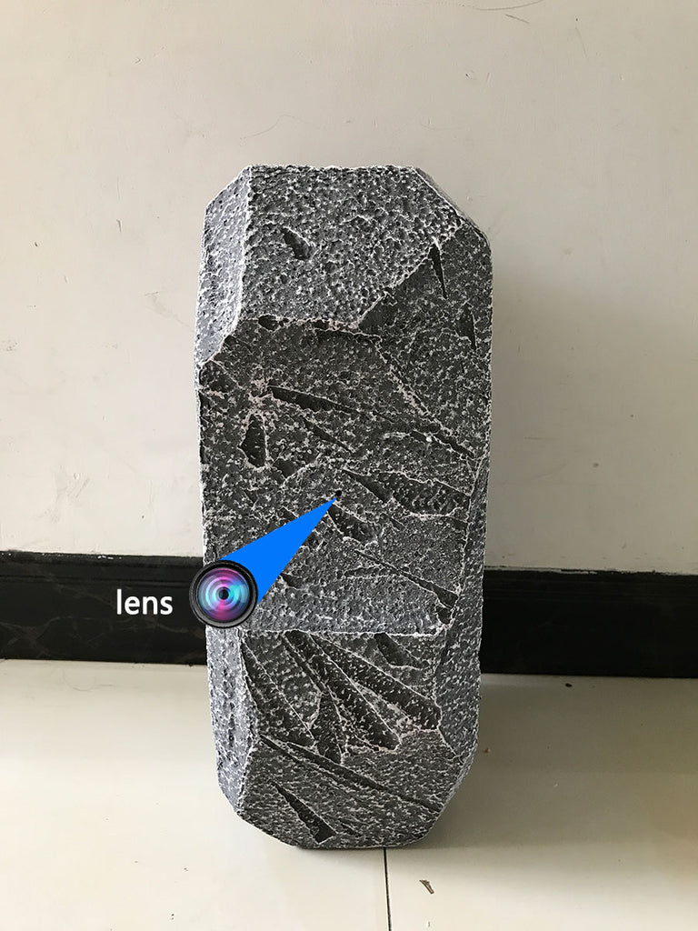 Stone spy camera long-range wireless hidden surveillance can be inserted 4g SIM card