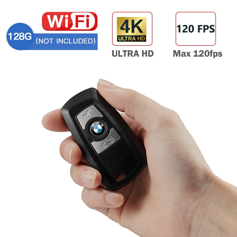 The most high-definition 4K car key spy hidden camera 3840x2160 resolution short-range WiFi mobile phone viewing