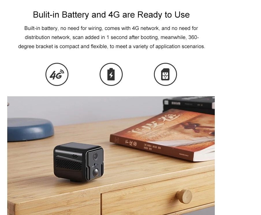 Mini wireless wifi ip camera PIR cloud storage 1080p two-way audio P2P  hidden camera wifi