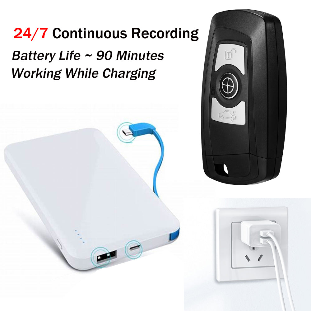 The most high-definition 4K car key spy hidden camera 3840x2160 resolution short-range WiFi mobile phone viewing