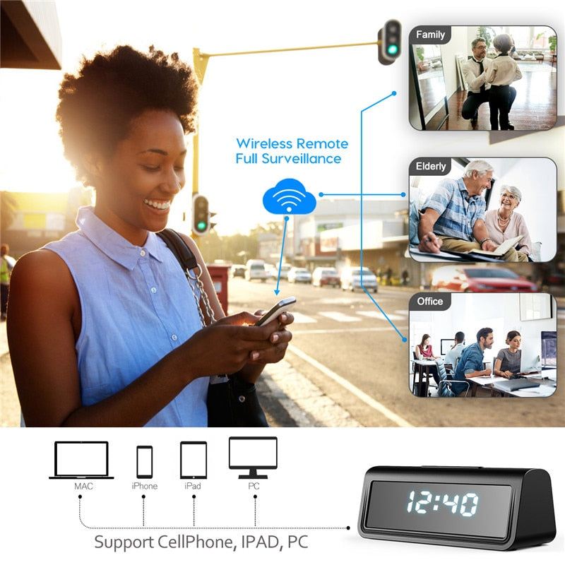 HD wifi camera Secret Clock micro camera Recorder Security Night Vision Motion Detect Camcorder Anteye Technology