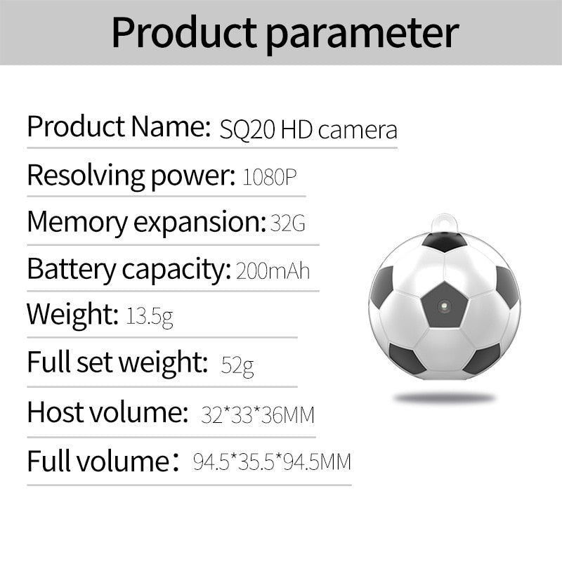 Spherical Mini Camera HD 1080P IP Camera Night Vision Hidden Spy Camera Portable Camera Small DVR