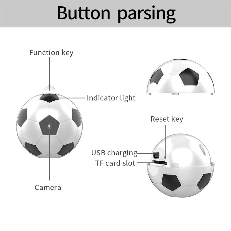 Spherical Mini Camera HD 1080P IP Camera Night Vision Hidden Spy Camera Portable Camera Small DVR