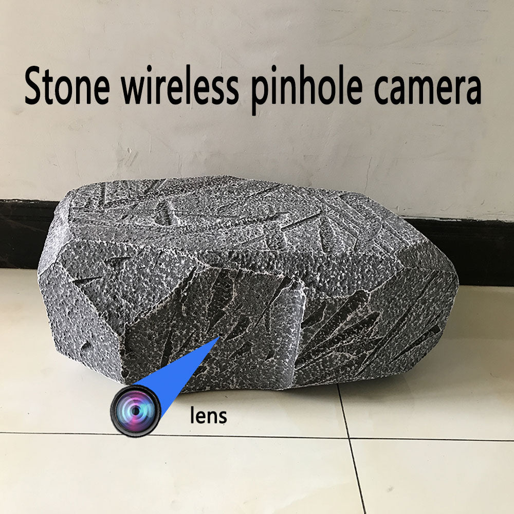 Stone spy camera long-range wireless hidden surveillance can be inserted 4g SIM card