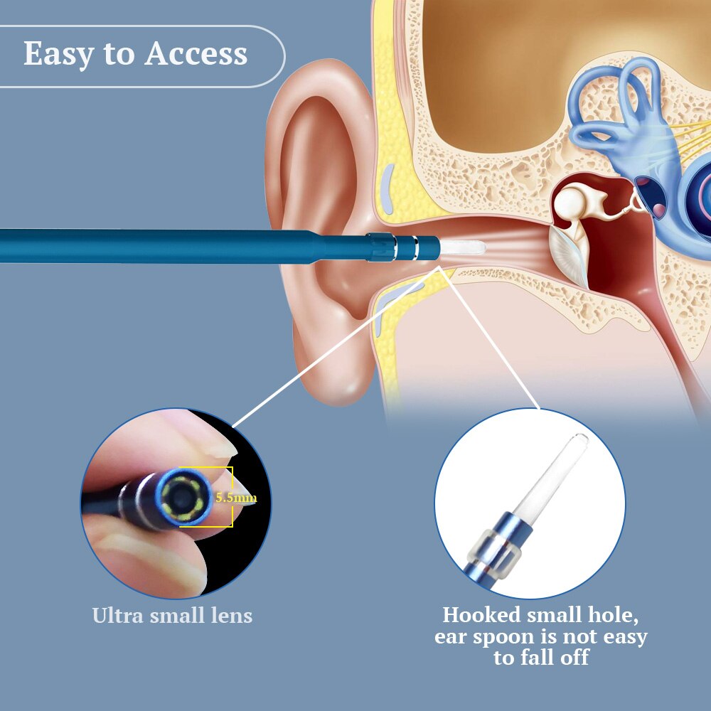 Newest HD visual ear cleaning tool Mini Camera otoscope Ear Health Care USB Ear Cleaning Endoscope for android
